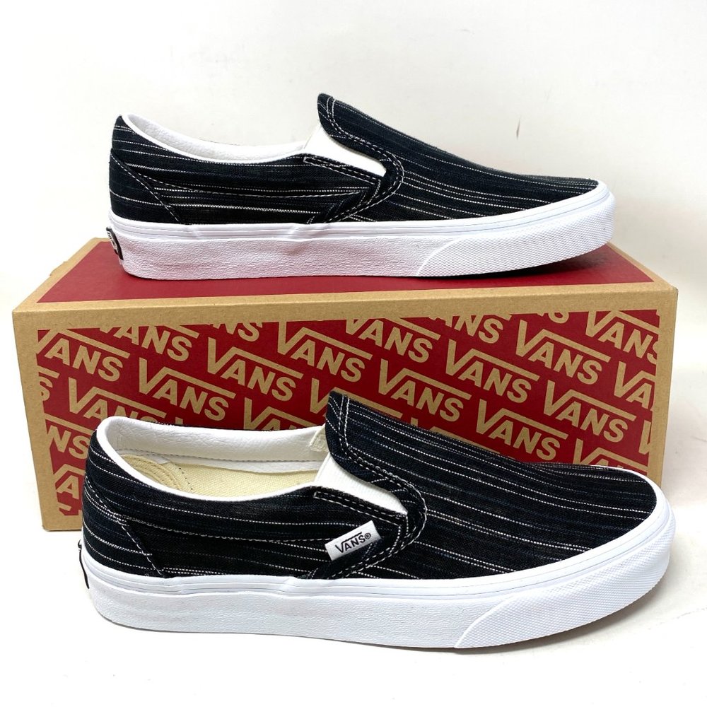 VANS  Classic Slip-On Suiting Black Canvad Women